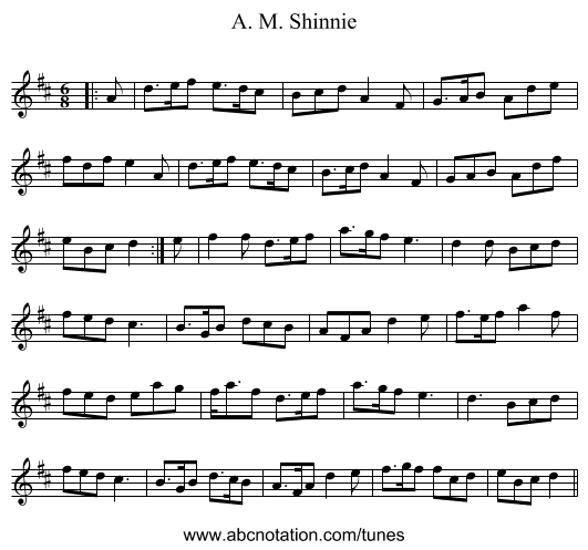 A. M. Shinnie - staff notation