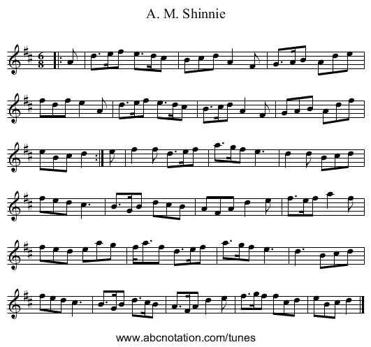A. M. Shinnie - staff notation
