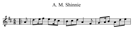 A. M. Shinnie - staff notation