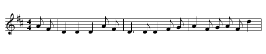 A Maid was I - staff notation