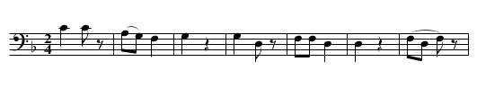 A Man Drives in the Game Duplication of No.214 - staff notation