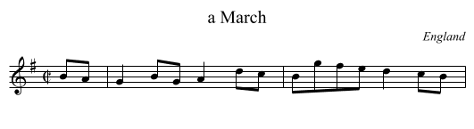 a March - staff notation
