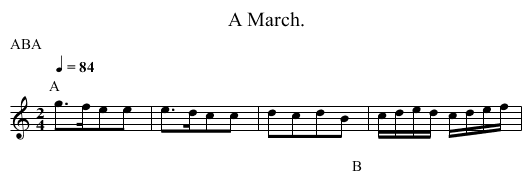 A March. - staff notation