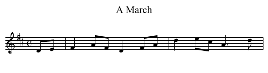 A March - staff notation
