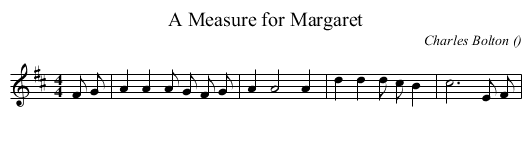 A Measure for Margaret - staff notation