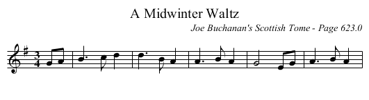 A Midwinter Waltz - staff notation
