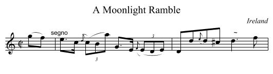 A Moonlight Ramble - staff notation