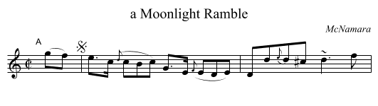 a Moonlight Ramble - staff notation