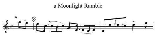 a Moonlight Ramble - staff notation