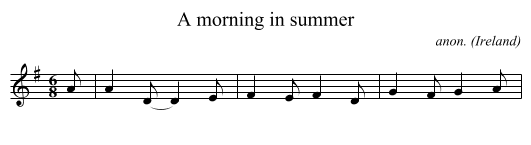 A morning in summer - staff notation