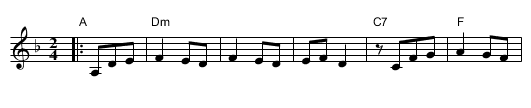 a Nacht in Gan Eydn - staff notation