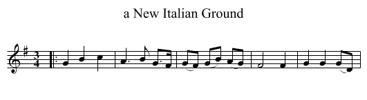 a New Italian Ground - staff notation