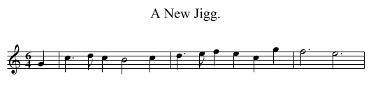 A New Jigg. - staff notation