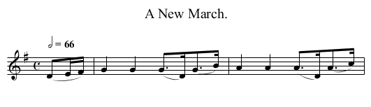 A New March. - staff notation