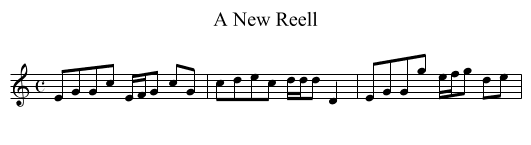 A New Reell - staff notation