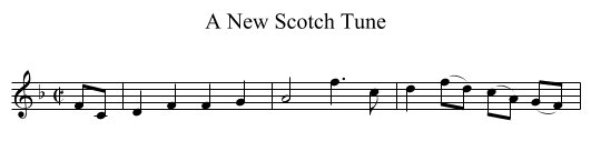 A New Scotch Tune - staff notation