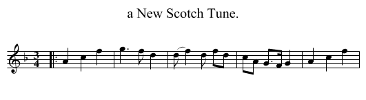 a New Scotch Tune. - staff notation