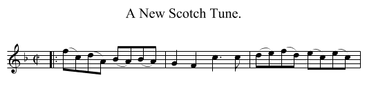 A New Scotch Tune. - staff notation