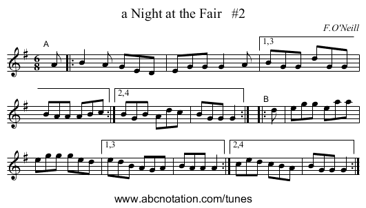 a Night at the Fair   #2 - staff notation