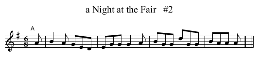 a Night at the Fair   #2 - staff notation