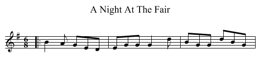 A Night At The Fair - staff notation