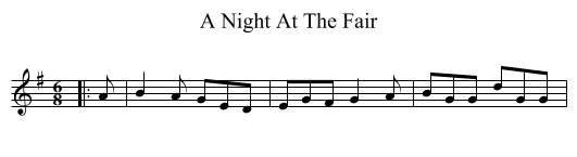 A Night At The Fair - staff notation