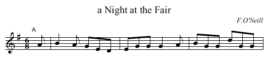 a Night at the Fair - staff notation