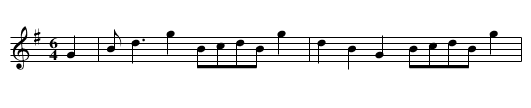 A North Cuntry [sic] tune - staff notation