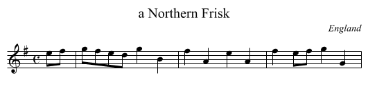 a Northern Frisk - staff notation
