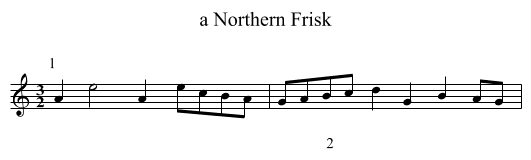 a Northern Frisk - staff notation