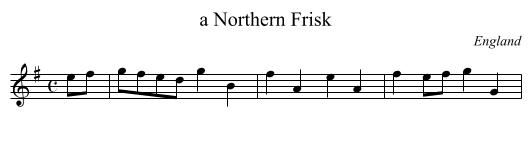 a Northern Frisk - staff notation