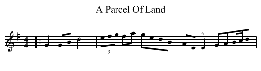A Parcel Of Land - staff notation