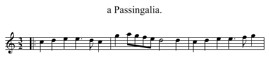 a Passingalia. - staff notation