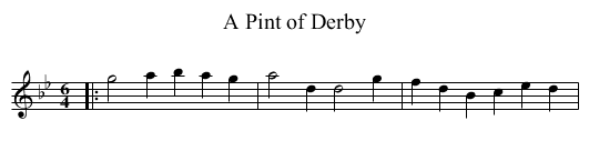A Pint of Derby - staff notation