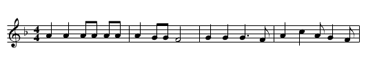 A Place in the Choir - staff notation