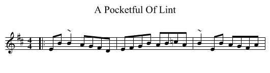 A Pocketful Of Lint - staff notation