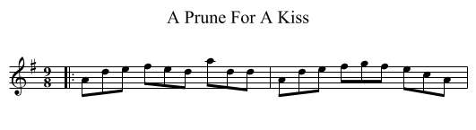 A Prune For A Kiss - staff notation