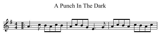 A Punch In The Dark - staff notation