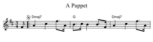 A Puppet - staff notation