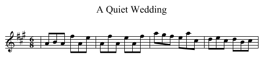 A Quiet Wedding - staff notation