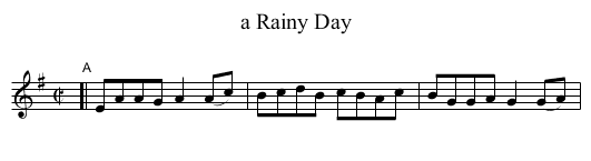 a Rainy Day - staff notation