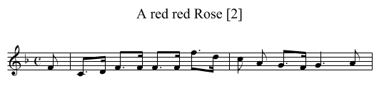 A red red Rose [2] - staff notation