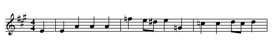 A REDDER TRAED A BAI - staff notation