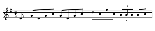 A Reel by John Ganstead - staff notation