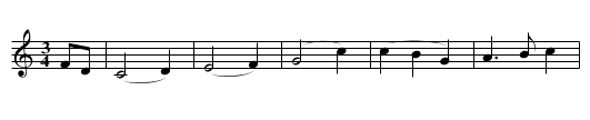 A Rosebud By My Early Walk - staff notation