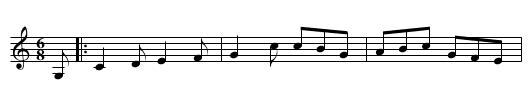 A Rosebud By My Early Walk - staff notation