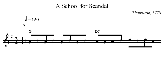 A School for Scandal - staff notation