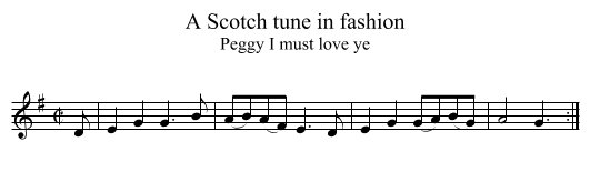 A Scotch tune in fashion - staff notation