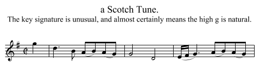 a Scotch Tune. - staff notation