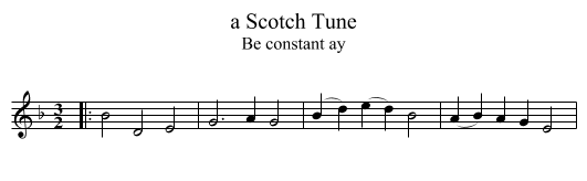 a Scotch Tune - staff notation